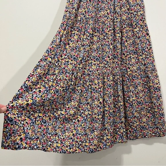 Old Navy Tiered Ditsy Floral Maxi Midi Skirt Sz M Tall Prairiecore Cottagecore - Picture 7 of 13